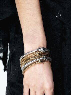 Zara gold and silver snake bracelets pack of 5 NWT